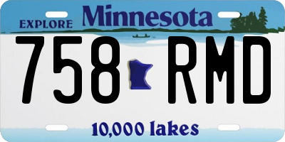 MN license plate 758RMD