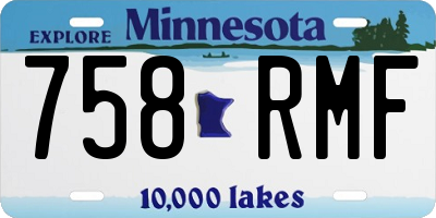 MN license plate 758RMF