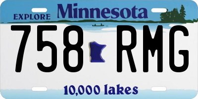 MN license plate 758RMG