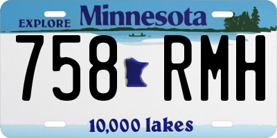 MN license plate 758RMH