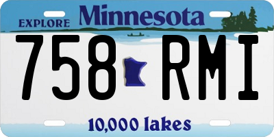 MN license plate 758RMI