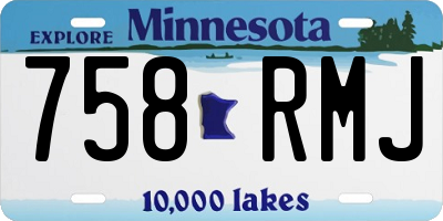MN license plate 758RMJ