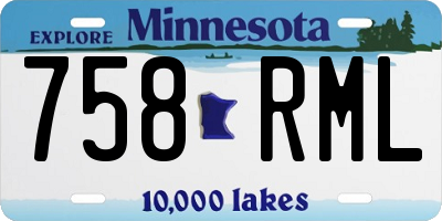 MN license plate 758RML