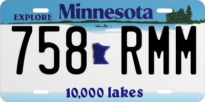MN license plate 758RMM