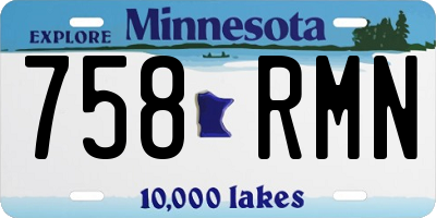 MN license plate 758RMN