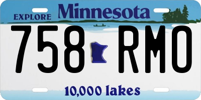 MN license plate 758RMO