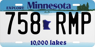 MN license plate 758RMP