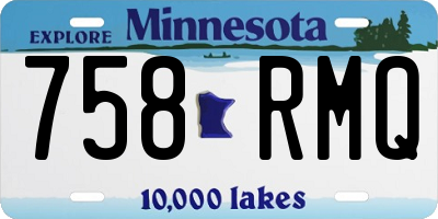 MN license plate 758RMQ