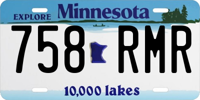 MN license plate 758RMR