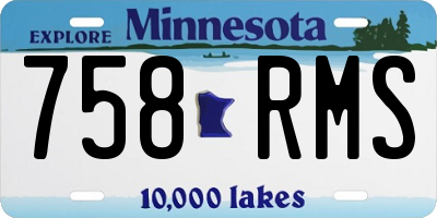 MN license plate 758RMS