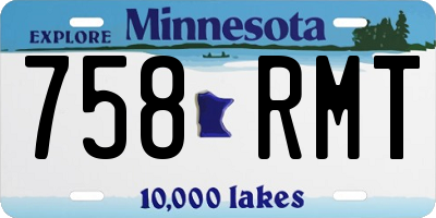MN license plate 758RMT