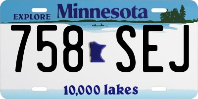 MN license plate 758SEJ