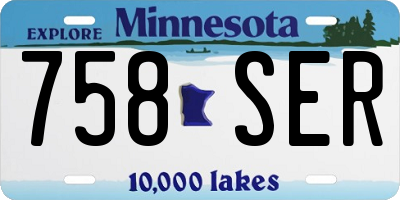 MN license plate 758SER