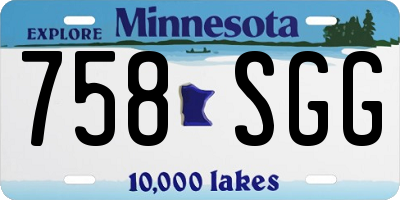 MN license plate 758SGG