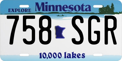MN license plate 758SGR