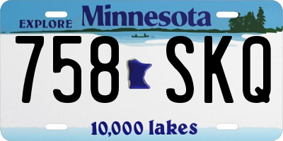 MN license plate 758SKQ
