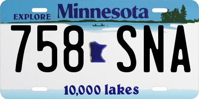 MN license plate 758SNA