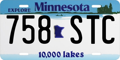 MN license plate 758STC