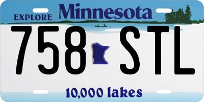 MN license plate 758STL