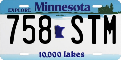 MN license plate 758STM