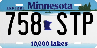 MN license plate 758STP