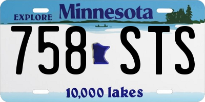 MN license plate 758STS