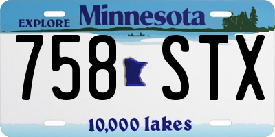 MN license plate 758STX