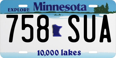 MN license plate 758SUA