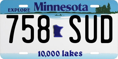 MN license plate 758SUD