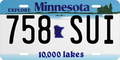 MN license plate 758SUI