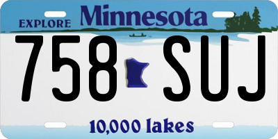 MN license plate 758SUJ