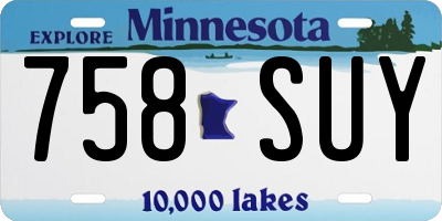 MN license plate 758SUY