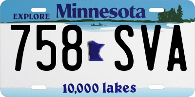 MN license plate 758SVA