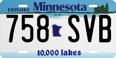 MN license plate 758SVB