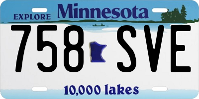 MN license plate 758SVE