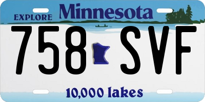 MN license plate 758SVF