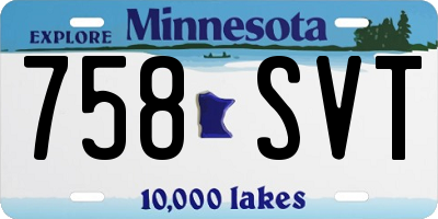 MN license plate 758SVT