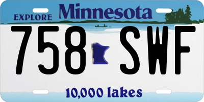 MN license plate 758SWF