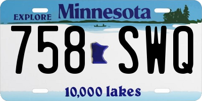 MN license plate 758SWQ