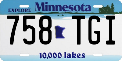 MN license plate 758TGI