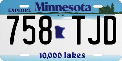 MN license plate 758TJD