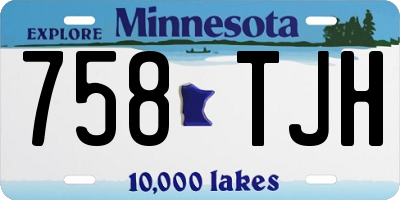 MN license plate 758TJH