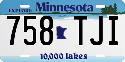 MN license plate 758TJI