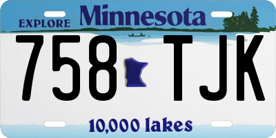 MN license plate 758TJK