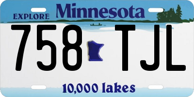 MN license plate 758TJL