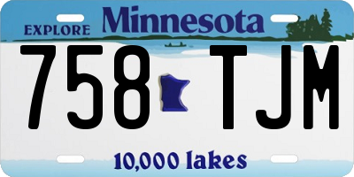 MN license plate 758TJM