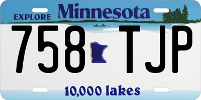 MN license plate 758TJP