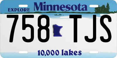 MN license plate 758TJS