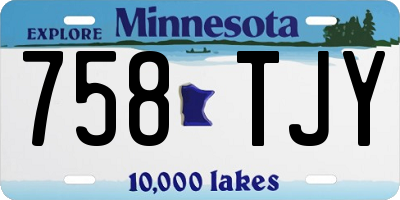 MN license plate 758TJY