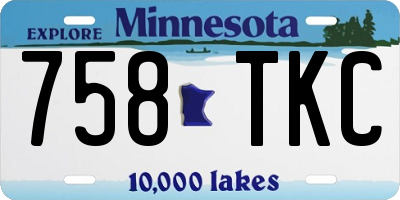MN license plate 758TKC